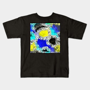 Blue and yellow splashes Kids T-Shirt